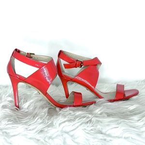 Charles David Orange strappy heels shoes size 6 1/2